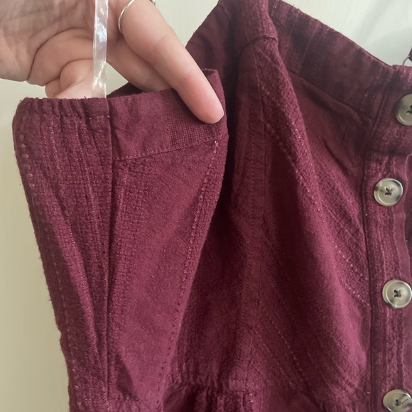 Universal Thread Button Down Maroon Dress - Picture 4 of 7